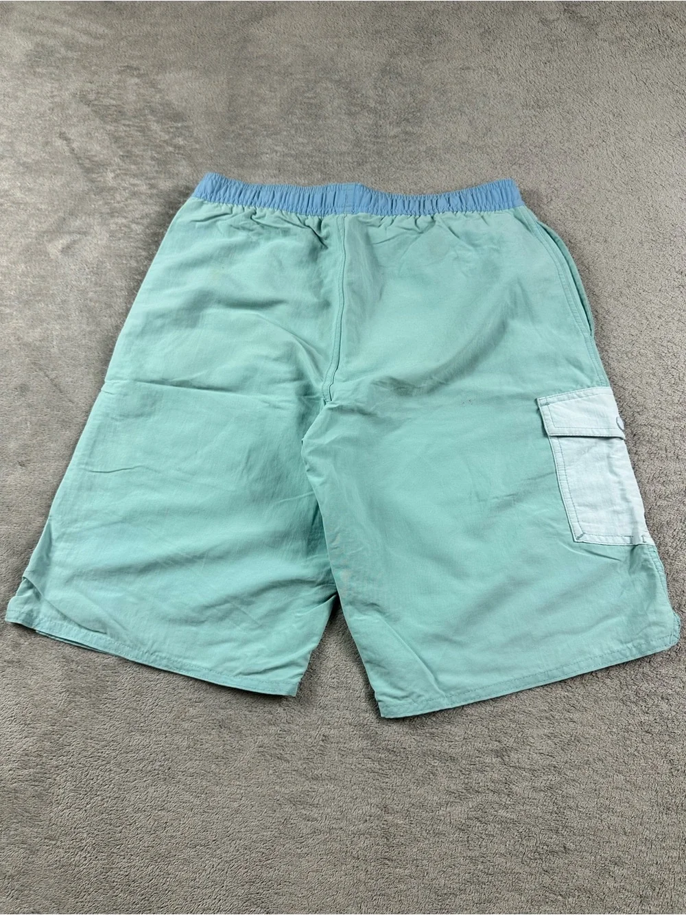 Patagonia Boys XXL Swim Shorts Aqua Green Cargo Pocket